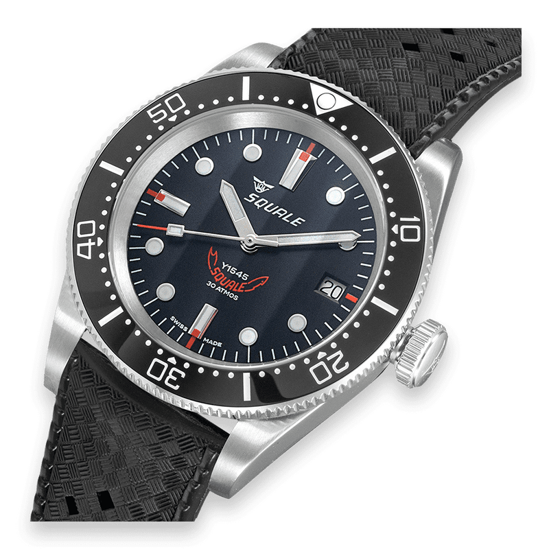 Squale 1545 Black Rubber Automatic Steel Watch 1545BKBKC.HT