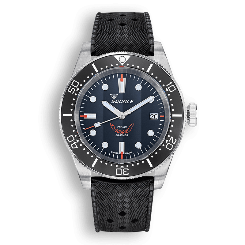 Squale 1545 Black Rubber Automatic Steel Watch 1545BKBKC.HT
