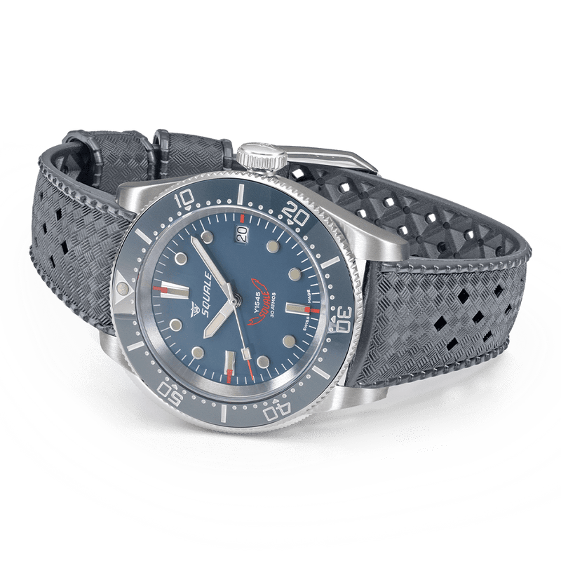Squale 1545 Grey Rubber Automatic Steel Watch 1545GG.HTG