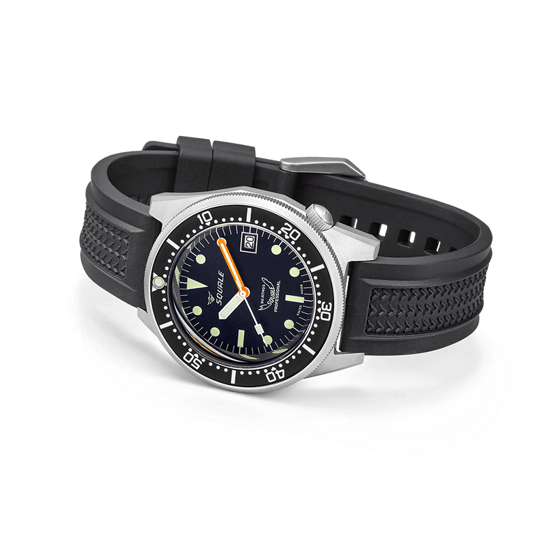 Squale 1521 Black Blasted Automatic Steel Watch 1521BKBL.VO