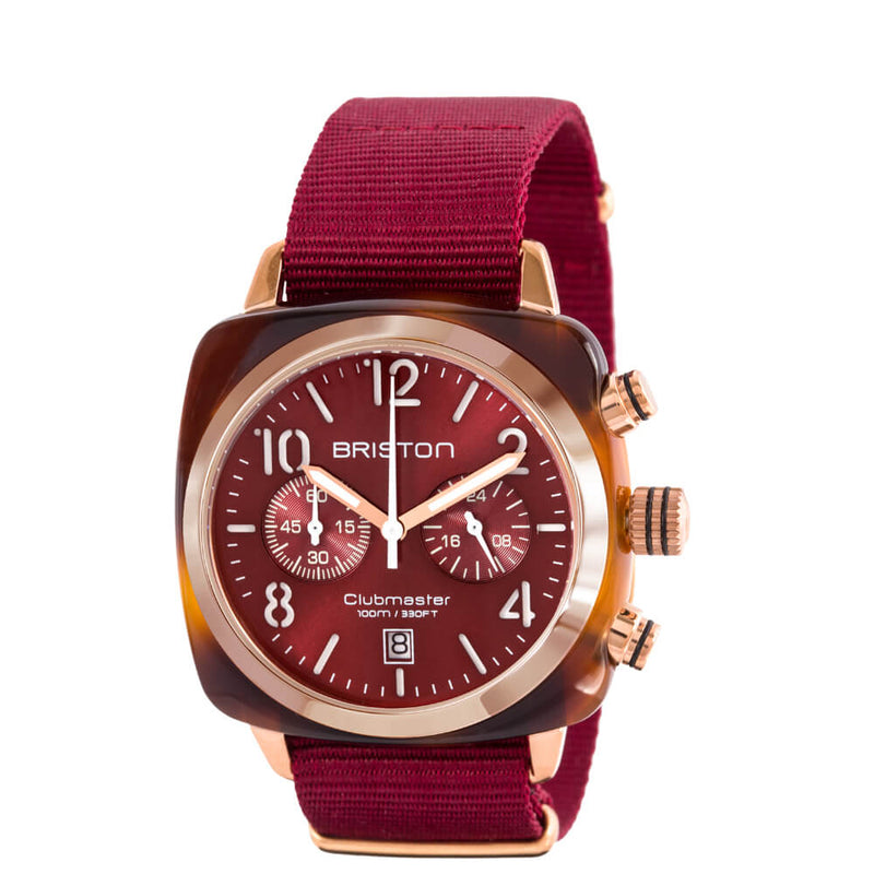 Briston Clubmaster Classic - Chrono - Gold - Red