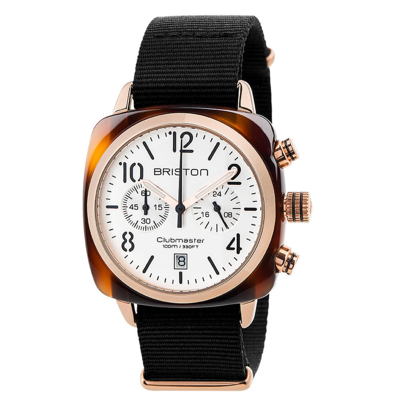 Briston Clubmaster Classic - Chrono - Gold - White