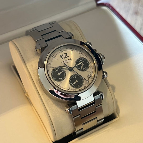 Cartier Pasha C Chronograph Full Set W31048M7