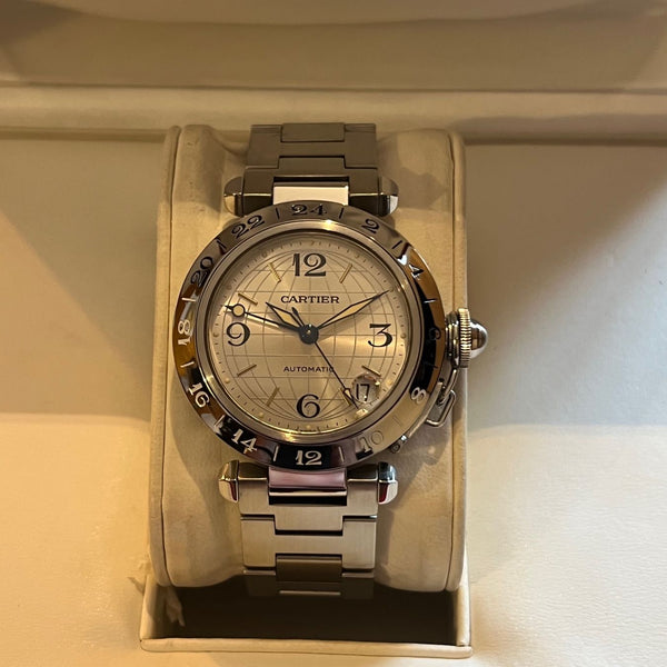 Cartier Pasha C Meridian GMT Full Set W31029M7