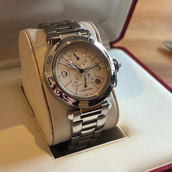 Cartier Pasha GMT Power Reserve Full Set W31037H3