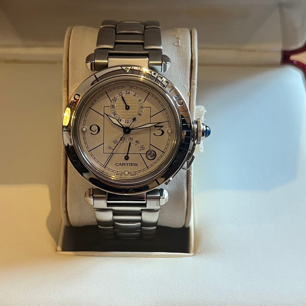 Cartier Pasha GMT Power Reserve Full Set W31037H3