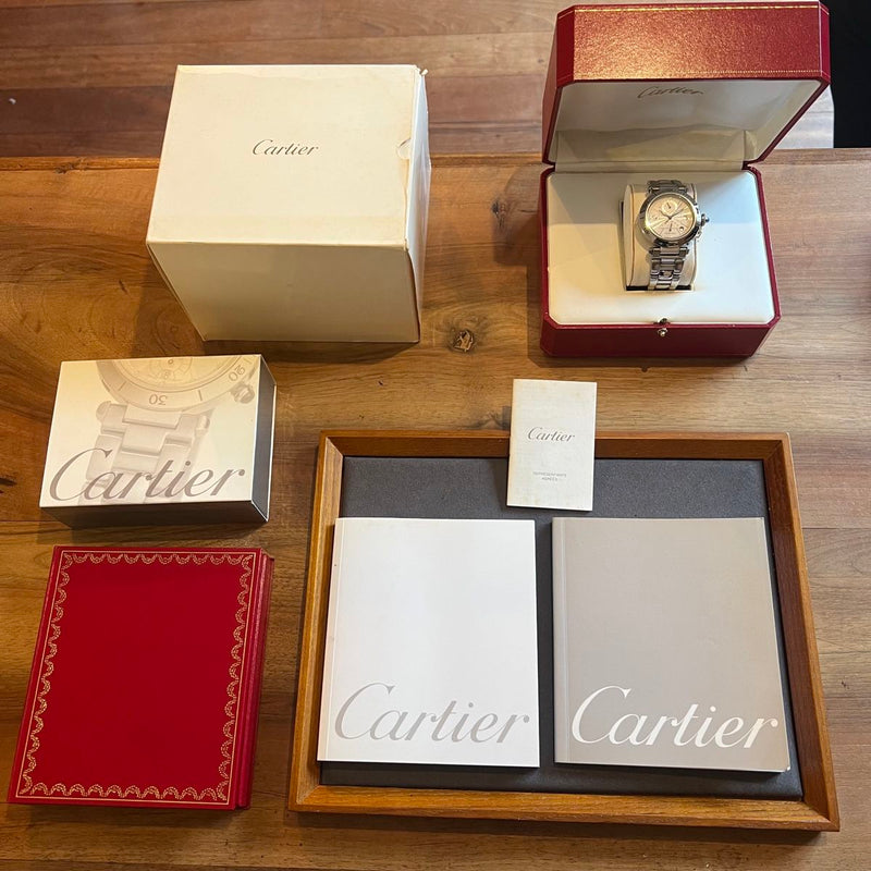Cartier Pasha GMT Power Reserve Full Set W31037H3