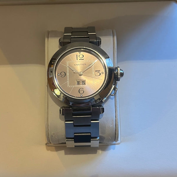 Cartier Pasha Pink Dial Automatic Full Set W31058M7