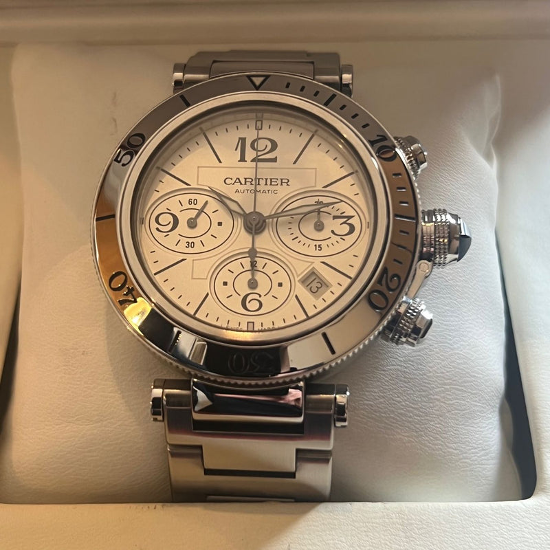 Cartier Pasha Seatimer Chronograph Full Set W31089M7