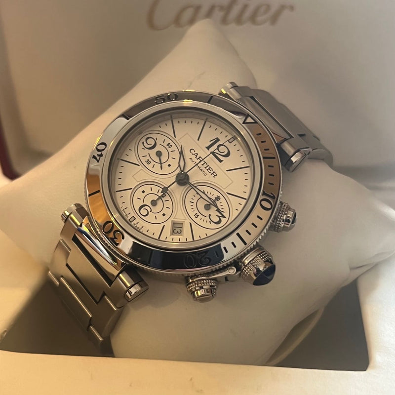 Cartier Pasha Seatimer Chronograph Full Set W31089M7