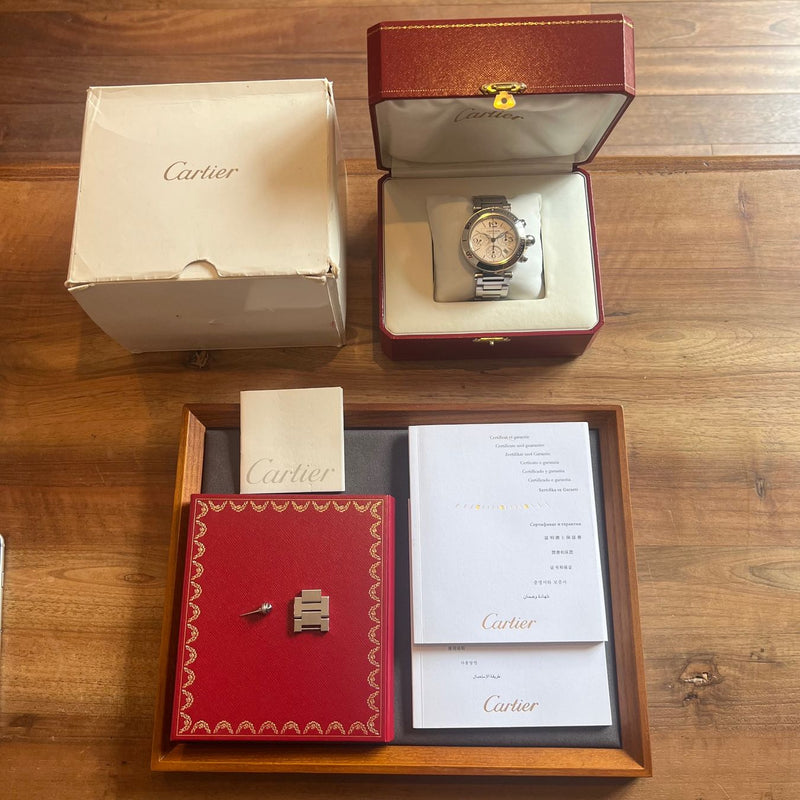 Cartier Pasha Seatimer Chronograph Full Set W31089M7