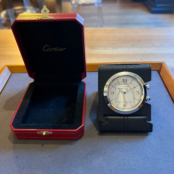 Cartier Travel Table Alarm Clock New Battery