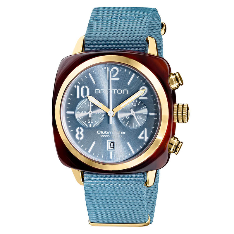 Briston Clubmaster Classic - Chrono - Gold - Ice Blue