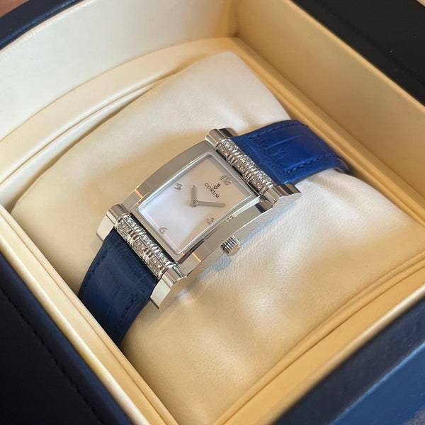 Corum White Gold 750 Diamonds & Blue Sapphire