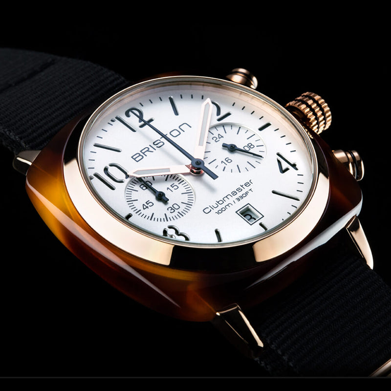 Briston Clubmaster Classic - Chrono - Gold - White