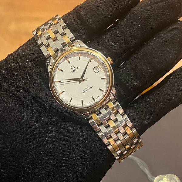 【美品】OMEGA DE VILLEゴールド クオーツ 時計#31 De Ville Prestige 27.5 mm, スティール - セドナゴールド