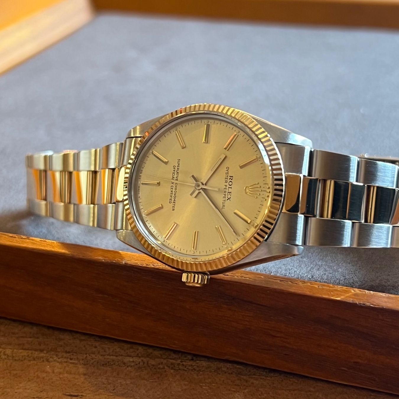 Rolex Oyster Perpetual Champagne 1005 Circa 1988