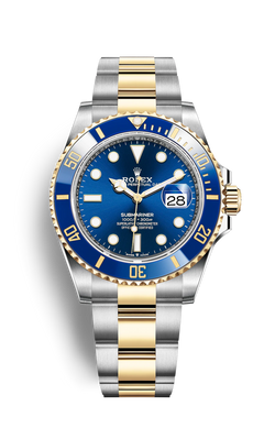 Buy & Sell ROLEX Submariner Date Yellow Gold Oystersteel Blue Dial