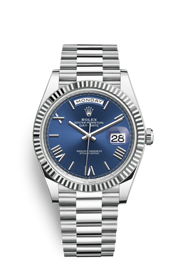 ROLEX Day-Date Platine Blue Dial President 228236