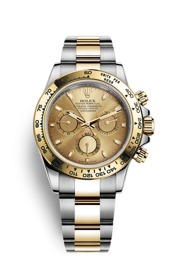 ROLEX Cosmograph Daytona Steel & Yellow Gold Champagne Dial 116503