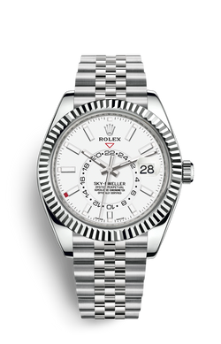 ROLEX Sky-Dweller White Gold White Dial Oystersteel 326934